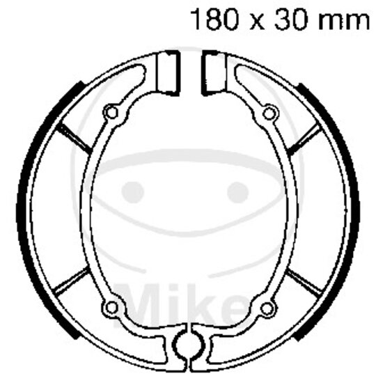Brzdové čeľuste -sada EBC Y514 vrátane  pružín