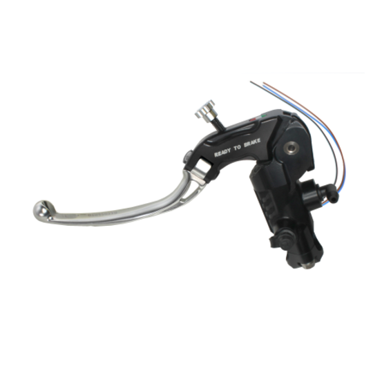 Clutch master cylinder ready to brake ACCOSSATO 16x18 with silver folding lever (nut + lever)