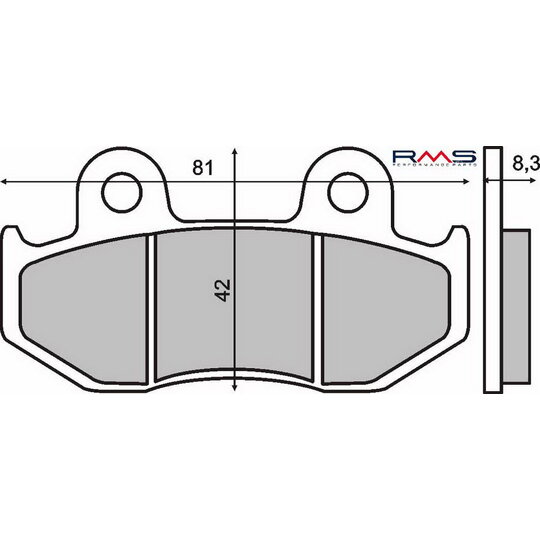Brzdové obloženie RMS 225102650 organické