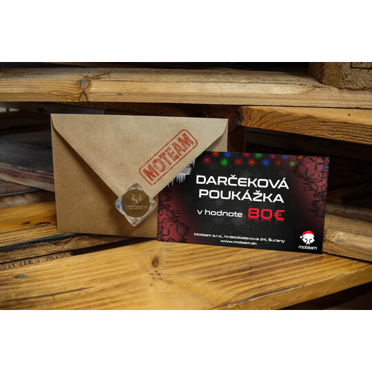 Darčeková poukážka - 80€ / vianočná + darčekové balenie - zadok_80_darcek