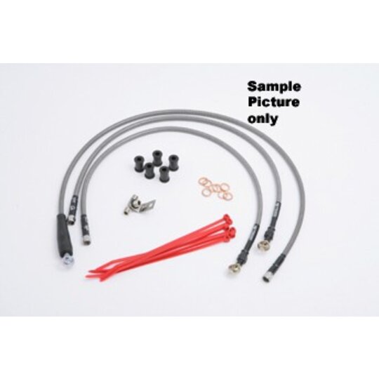 Hadica prednej brzdy sada Venhill Y01-1-063/P závod Priehľadné hadice, chrómové koncovky