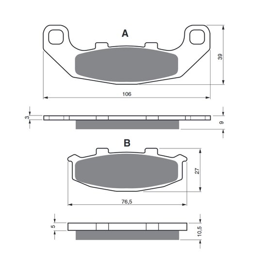 Brzdové obloženie GOLDFREN 044 AD