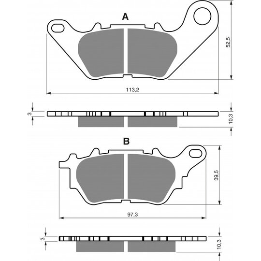 Brzdové obloženie GOLDFREN 370 AD  STREET