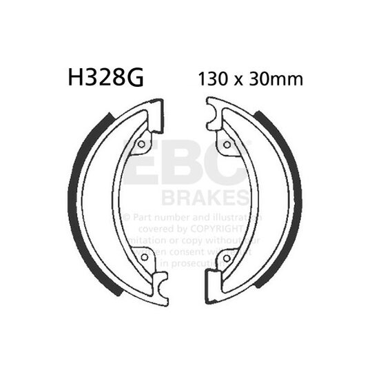 Brzdové čeľuste -sada EBC H328G drážkovaný