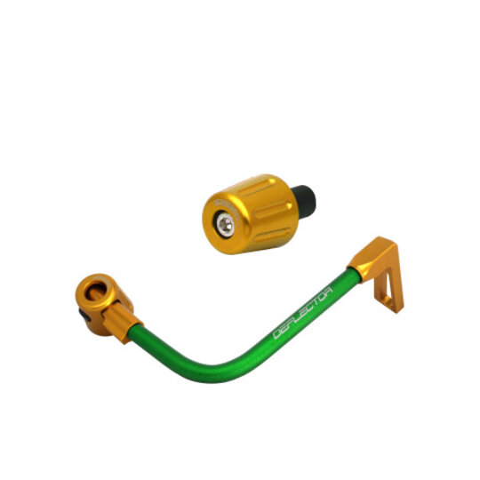 Lever guard ACCOSSATO with green hose and joint right, aluminium