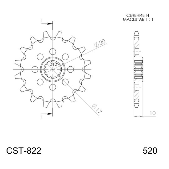 Reťazové koliečko SUPERSPROX CST-822:13