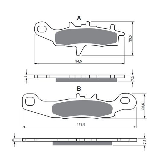 Brzdové obloženie GOLDFREN 108 S3