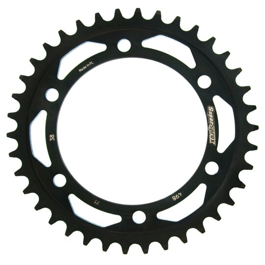 Reťazová rozeta SUPERSPROX RFE-498:38-BLK čierna 38T, 525