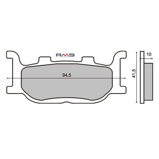 Brzdové obloženie RMS 225100410 organické