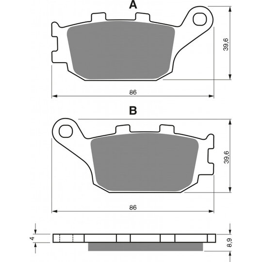 Brzdové obloženie GOLDFREN 021 AD  STREET
