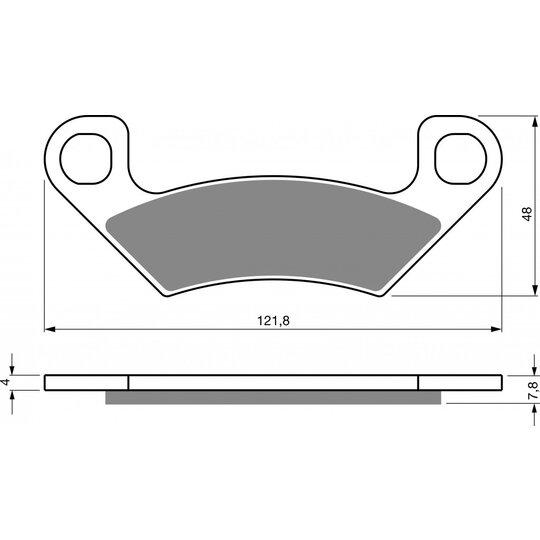 Brzdové obloženie GOLDFREN 408 S33 STREET Zadná