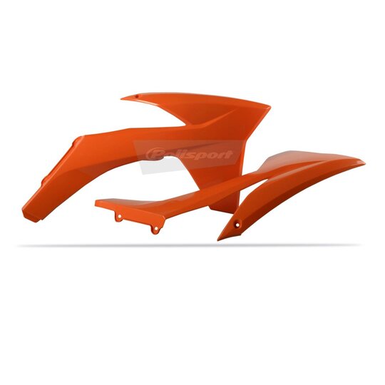 Spojler chladiča POLISPORT 8428600003 (pár) oranžová KTM