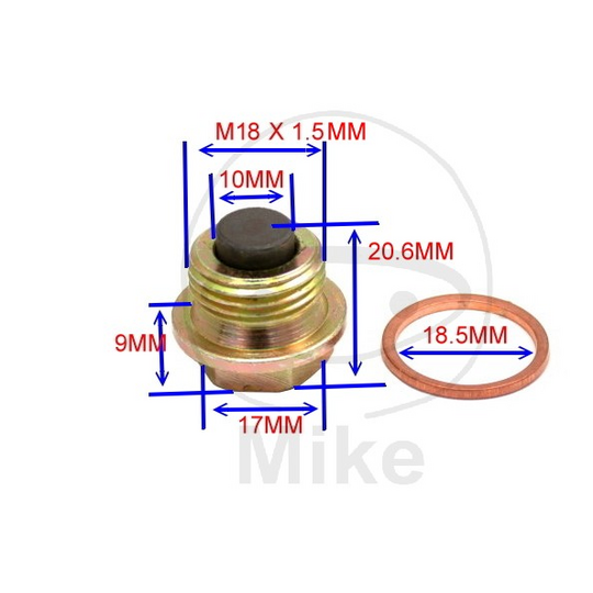Magnetic oil drain plug