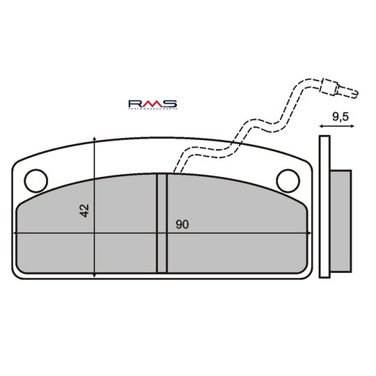 Brzdové obloženie RMS 225100540 organické