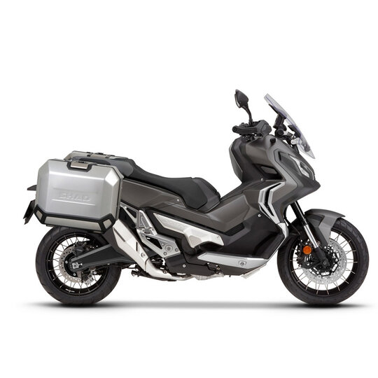 Kompletná sada bočných hliníkových kufrov SHAD TERRA,  47/47 litrový bočné kufre, vrátane montážnej sady SHAD HONDA X-ADV 750