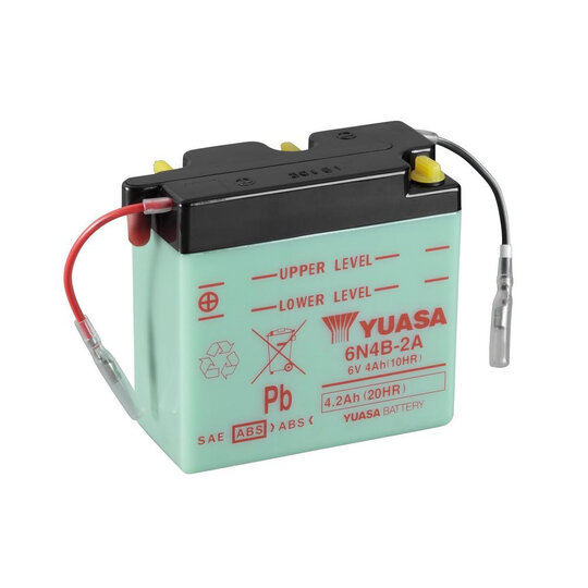 Conventional 6V battery NO ACID YUASA 6N4B-2A