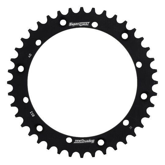 Hliníková reťazová rozeta SUPERSPROX RAL-853:40-BLK čierna 40T, 520