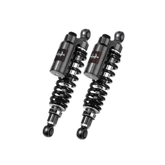 Rear Twinshocks BITUBO Piggyback tank - ADJ:Manual spring preload, lenght, rebound, compression Black springs