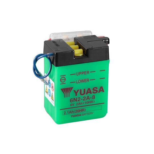 Conventional 6V battery NO ACID YUASA 6N2-2A-8