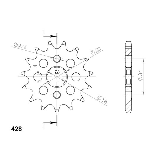 Reťazové koliečko SUPERSPROX CST-259:13 13T, 428