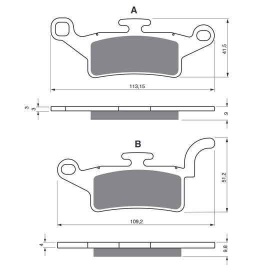 Brzdové obloženie GOLDFREN 330 S33 STREET FRONT