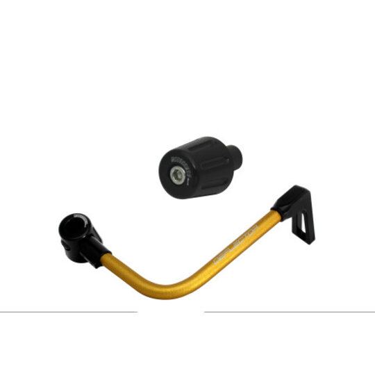 Lever guard ACCOSSATO with gold hose and joint right, aluminium