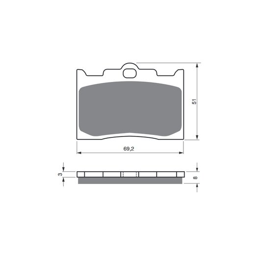 Brzdové obloženie GOLDFREN 132 AD  STREET