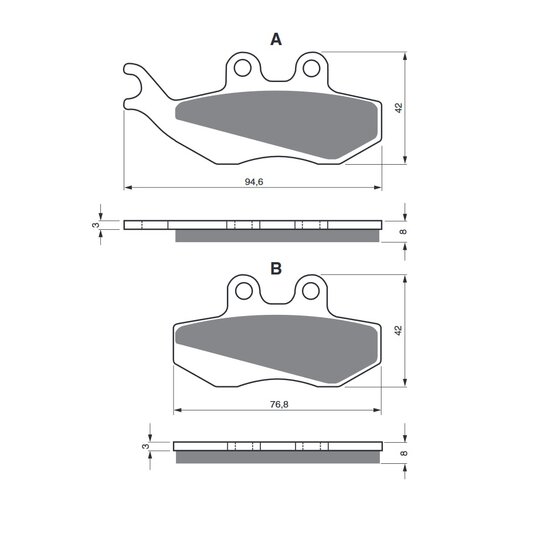 Brzdové obloženie GOLDFREN 122 AD  OFF-ROAD FRONT