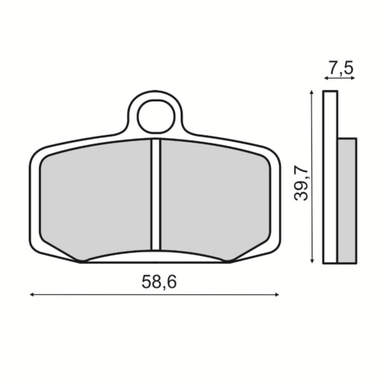 Brzdové obloženie RMS 225103543 predné