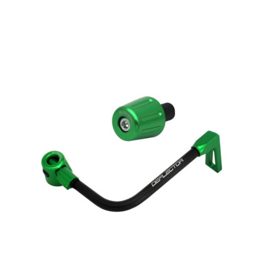 Lever guard ACCOSSATO with black hose and joint right, aluminium