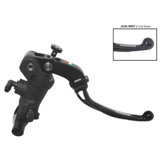 Radial brake master cylinder ACCOSSATO 19 x 18 with folding lever,black
