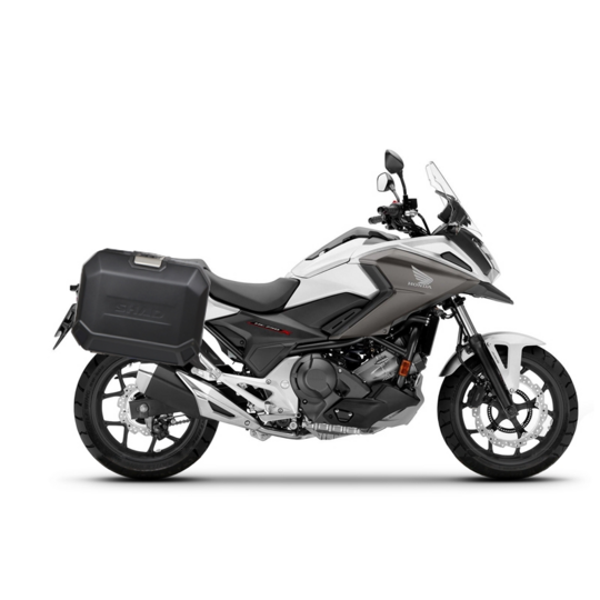 Kompletná sada bočných čiernych hliníkových kufrov SHAD TERRA BLACK , 36L/36/ bočné kufre, vrátane montážnej sady SHAD HONDA NC 750 X