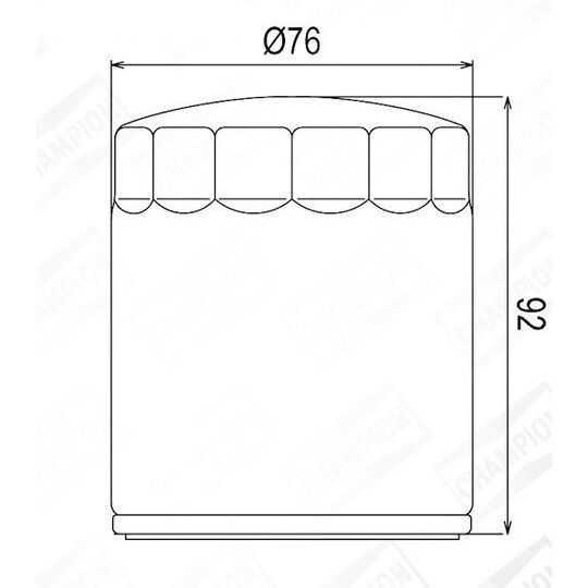 Olejový filter CHAMPION COF071B 100609975