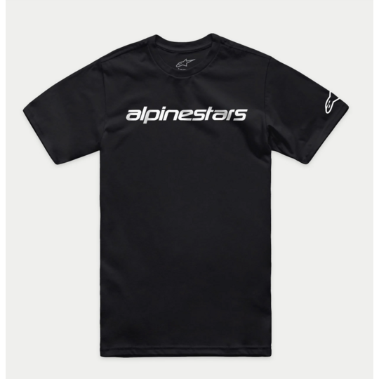 Alpinestars - tričko linear wordmark 2.0 csf / black-white - tricko-alpine-linear2.0