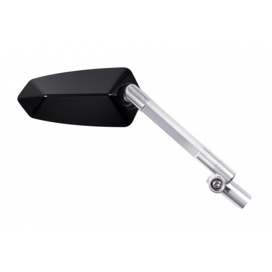 Zpätné zrkadlo PUIG F1.1. 017ND čierny/eloxovaný hliník vpravo (vrátane adaptéra)