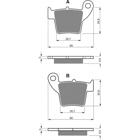 Brzdové obloženie GOLDFREN 176 S33 OFF-ROAD Zadná