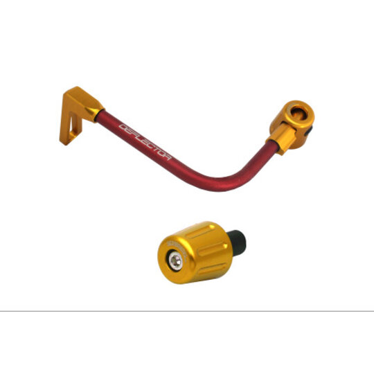 Lever guard ACCOSSATO with red hose and joint left, aluminium