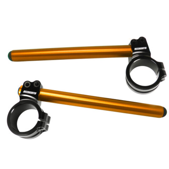 Lifted +10 mm clip-on, ACCOSSATO 10 degrees inclination for 50 mm fork