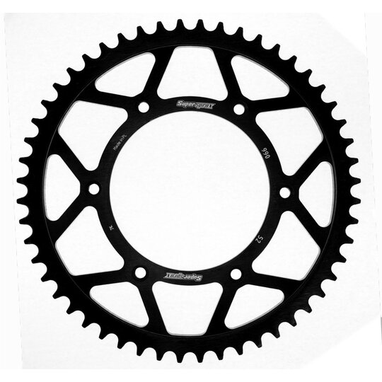 Reťazová rozeta SUPERSPROX RFE-990:52-BLK čierna 52T, 520