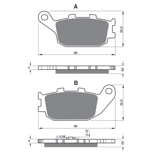 Brzdové obloženie GOLDFREN 155 S3
