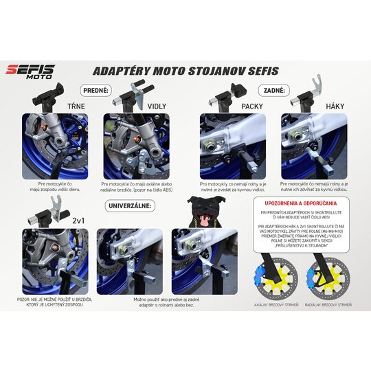 Sefis moto stojan d18 - zadný / red - sefis_adaptery_manual_sk-1600x1080