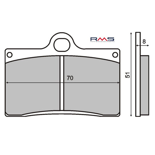 Brzdové obloženie RMS 225100520 organické