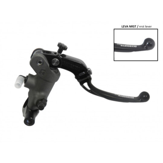 Radial brake master cylinder ACCOSSATO 19 x 19 with folding lever,black