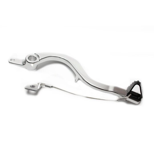 Brzdový pedál MOTION STUFF 83P-0221002 strieborné telo, čierna oceľová pevná koncovka Oceľový pevný hrot