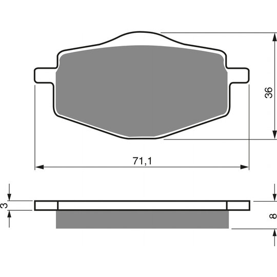 Brzdové obloženie GOLDFREN 018 AD