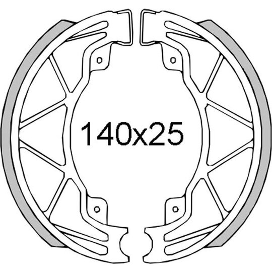Brzdové čeľuste RMS 225120421 zadná