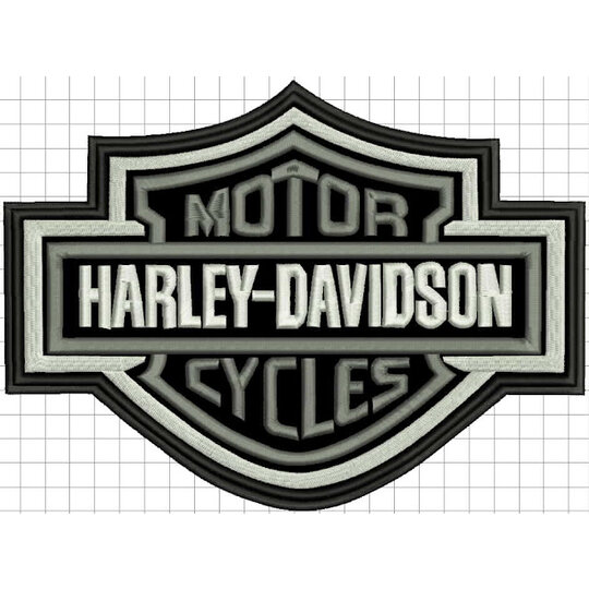 Nášivka H-D znak šedá veľká