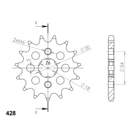 Reťazové koliečko SUPERSPROX CST-264:16 16T, 428