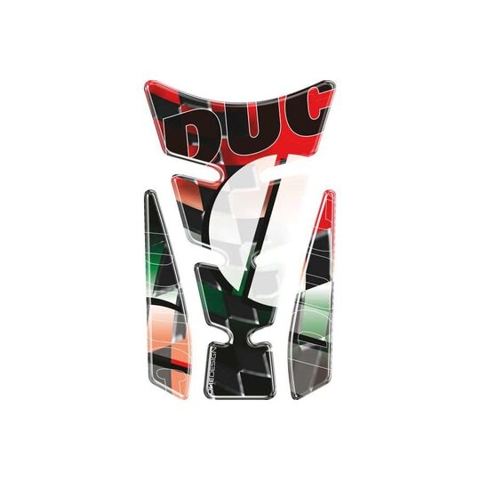 Tank pad PUIG WINGS 4719R červené s bočnou časťou