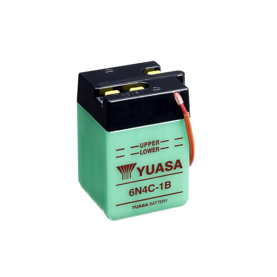Conventional 6V battery NO ACID YUASA 6N4C-1B